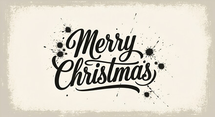 merry christmas Grunge retro rubber stamp with happy vintage holiday celebration text