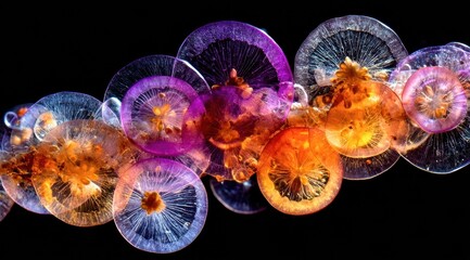 Vibrant and Intricate Cellular Structures A Stunning Fusion of Science and Art in Imagery