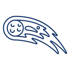 Commet fire tail stroke © Vexels