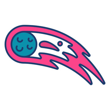 Colorful commet stroke