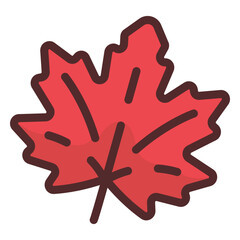 Maple leaf icon stroke