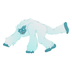 Crouching yeti side view
