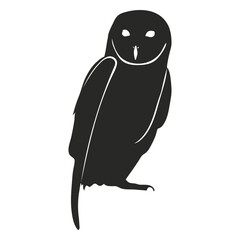 Vector owl staring