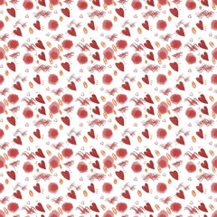 hand drawn seamless pattern background with cute hearts