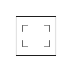 A square outline with four smaller corner bracket shapes positioned inside near each of the corners
