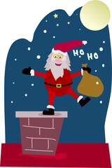 Santa Claus on the roof