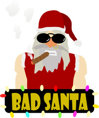 Bad Santa image with sigar