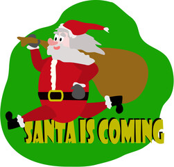 Image of running Santa Claus