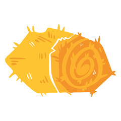 Farm hay bale single icon © Vexels