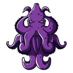 Folklore creature kraken standing icon