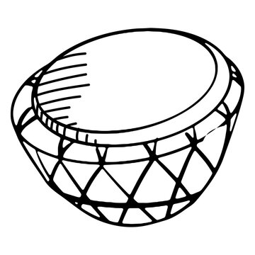 Indian musical instrument nagara stroke
