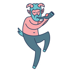 Monster faun greek flat