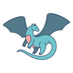 Monster flying dinosaur flat © Vexels