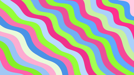 Lively Wavy Stripes Artwork: Abstract Colorful Pattern for Creative Design & Visual Appeal