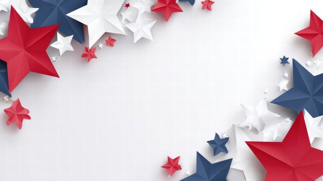 Patriotic scene symbolizing presidents day celebration and national unity.