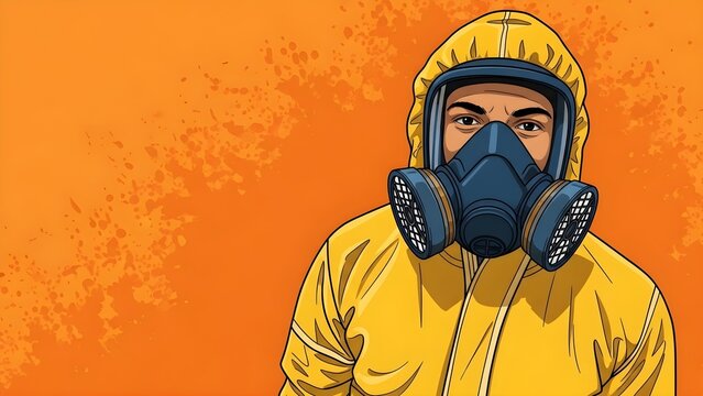 Man In Hazmat Suit Protects Himself From Viruses and Other Contaminants