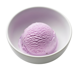 Delicious lavender ice cream scoop kitchen food isolated on transparent background