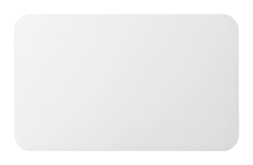 Empty white card minimalist design clean aesthetic isolated on transparent background
