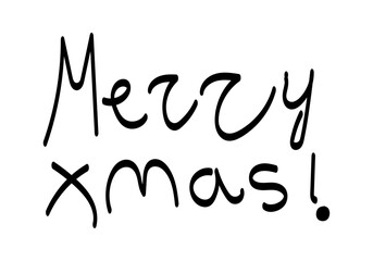 Obraz premium Saludo navideño manuscrito con estilo festivo de feliz navidad