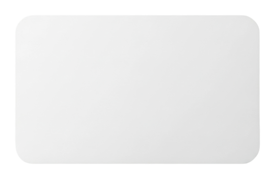 Empty white card minimalist design clean aesthetic isolated on transparent background - Powered by Adobe