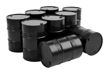 Drum stacking event industrial warehouse isolated on transparent background