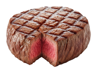 Grilled steak cooking process home kitchen food isolated on transparent background