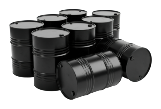 Drum stacking event industrial warehouse isolated on transparent background