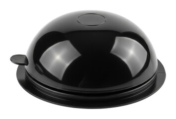 Delicious dishes under a black dome a modern culinary perspective isolated on transparent background