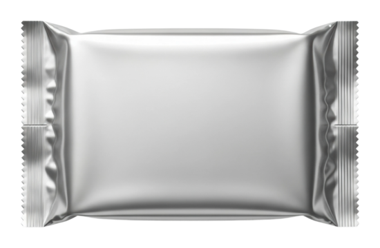 Unwrapped snack packaging product minimalist view isolated on transparent background