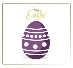 Vector illustration of a painted Easter egg. Easter. Decorative Easter eggs. 