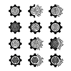 Artificial Intelligence Brain Gears - A Symbol of Technological Advancement.