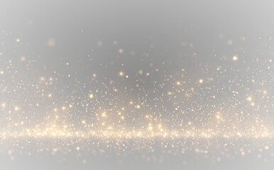 Yellow sparkles png float above golden Christmas dust with shimmering light particles. Tiny sparks...