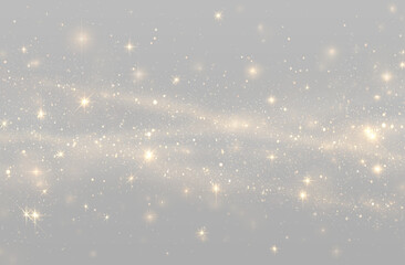 Soft yellow sparks png dance over golden Christmas dust with glowing particles. Highlights and...