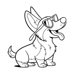 Goofy Cartoon Dog Illustration | Cool Sunglasses Artwork