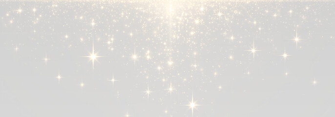 Magical Christmas dust png glows with golden sparkles, yellow light, and tiny particles. Sparks, highlights, and bokeh effects create a festive magical scene. Ideal for holiday cards and overlays.