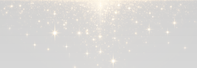 Magical Christmas dust png glows with golden sparkles, yellow light, and tiny particles. Sparks, highlights, and bokeh effects create a festive magical scene. Ideal for holiday cards and overlays.