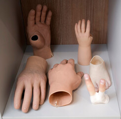 Realistic latex hand and finger prosthetics for humans manufacturing