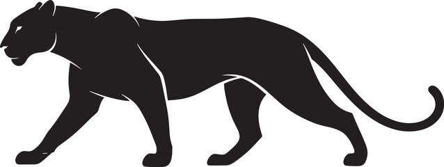 Obraz premium Powerful panther silhouette design