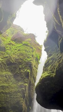 Gljufrabui Icelandic Waterfall Hidden In Cliffs 