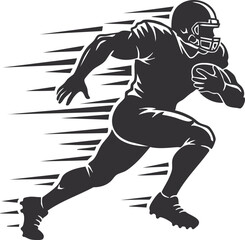 Fototapeta premium American football defender delivering a powerful shoulder tackle