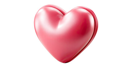 Obraz premium Love's Delicate Embrace: A tender close-up of a meticulously crafted pink heart, a symbol of affection, care, and the warmth of emotional connections.
