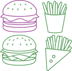 Colorful ramadan kareem islamic decoration elements set with crescent moons stars and ornate lanterns vector art