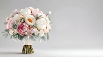 Beautiful floral bouquet with soft pink and white flowers arranged for a special occasion