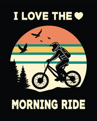 Stylized Mountain Biker Illustration | Dynamic MTB Artwork