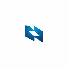 letter n logo design vector