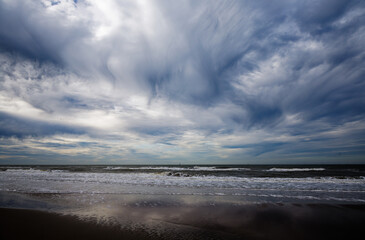 storm clouds over the sea
