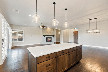 Contemporary Kitchen Design, Sleek Kitchen Layout With Efficient Design And Ample Natural Illumination