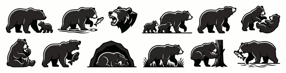 Bear silhouette vector