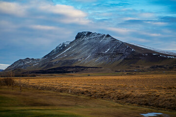 Mountain landscape near Akranes, Iceland