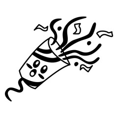 Party popper cute stroke